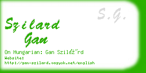 szilard gan business card
